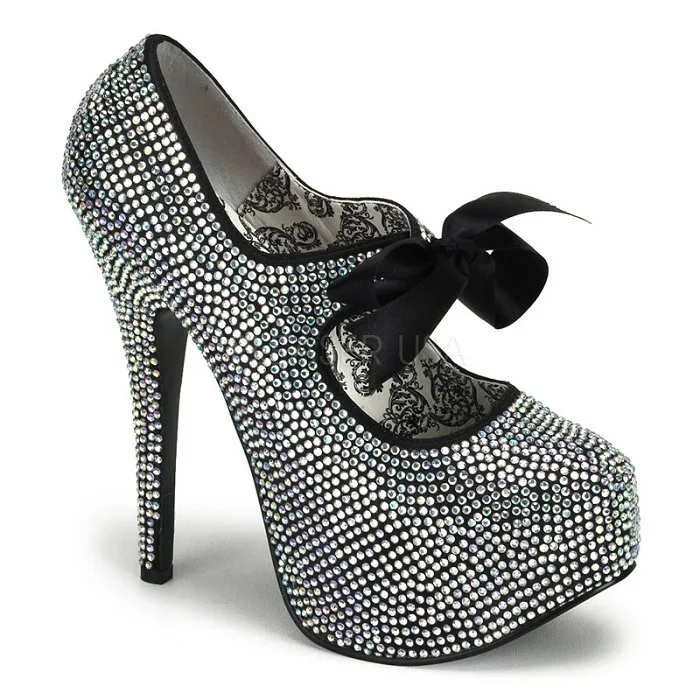 5 3/4" Heel Rhinestone Platform (Teeze-04R Final Sale)