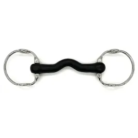 AJR Hard Rubber Medium Port Gag Bit
