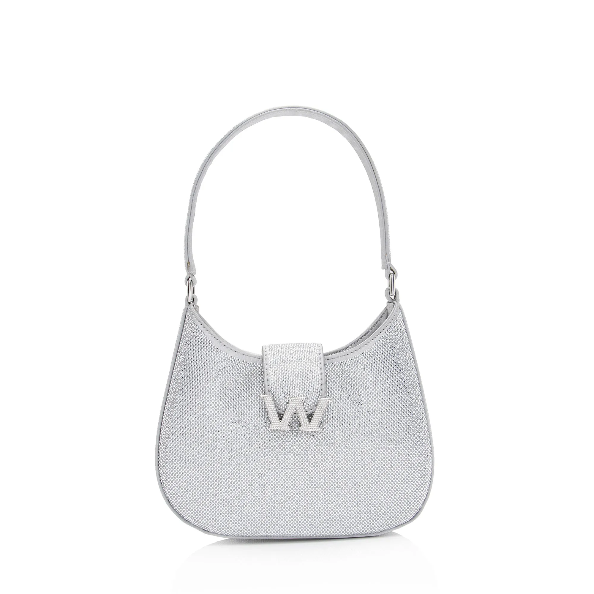 Alexander Wang Satin Crystal Embellished Legacy W Small Hobo (SHF-1wfdbz)
