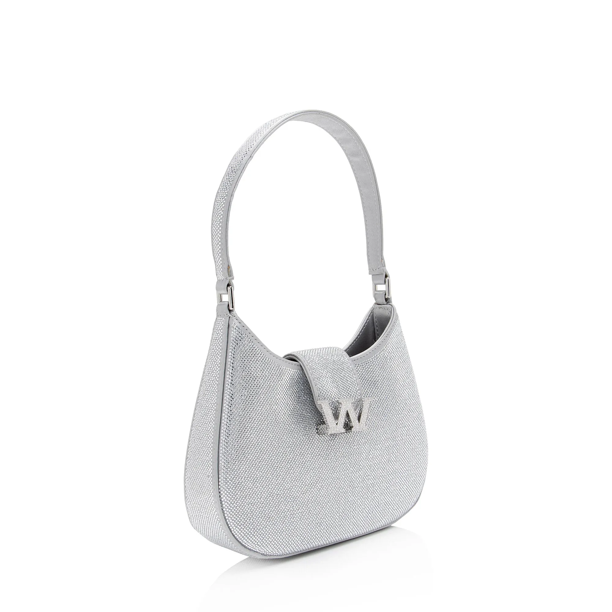 Alexander Wang Satin Crystal Embellished Legacy W Small Hobo (SHF-1wfdbz)