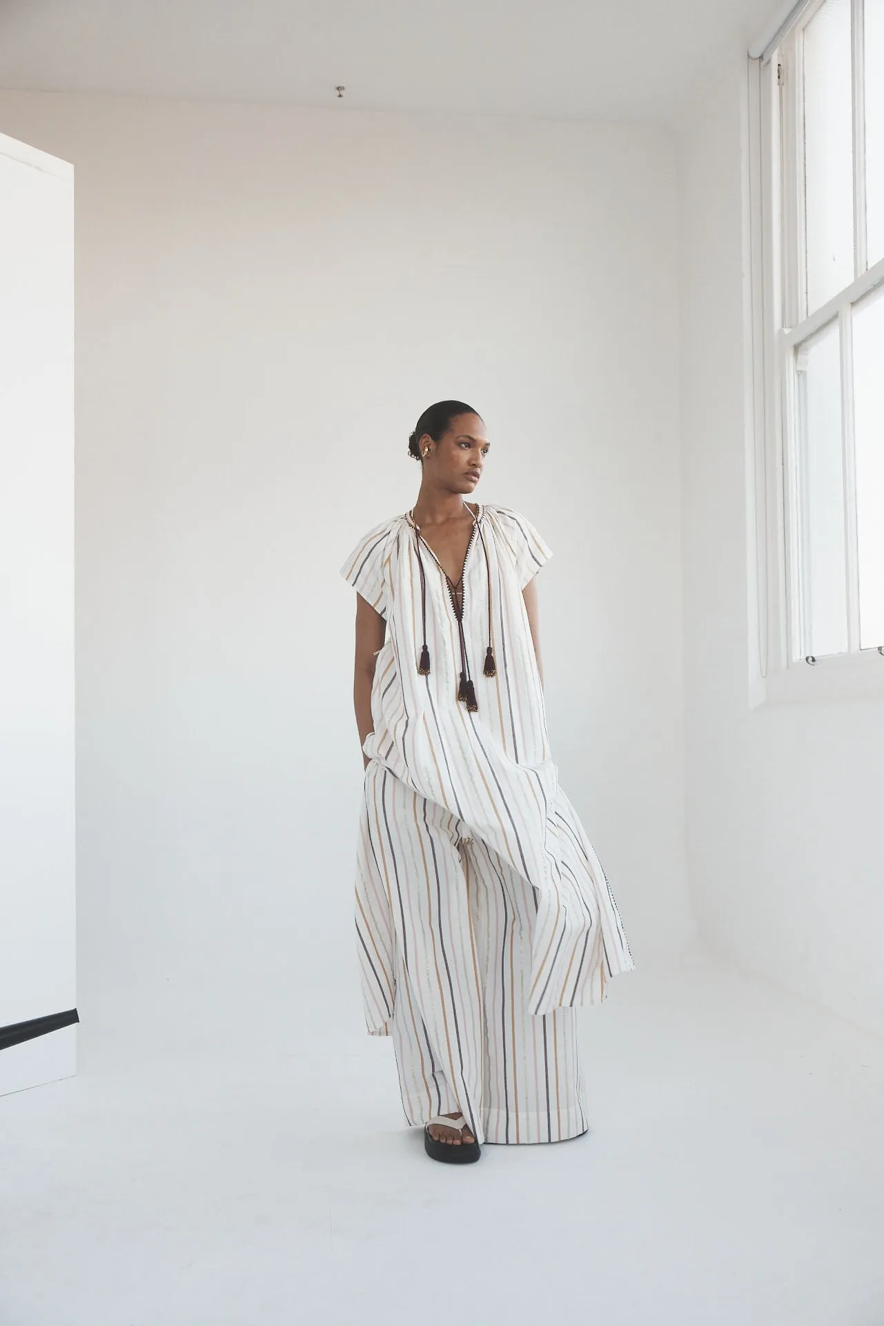 Aphea Casablanca Stripe Caftan
