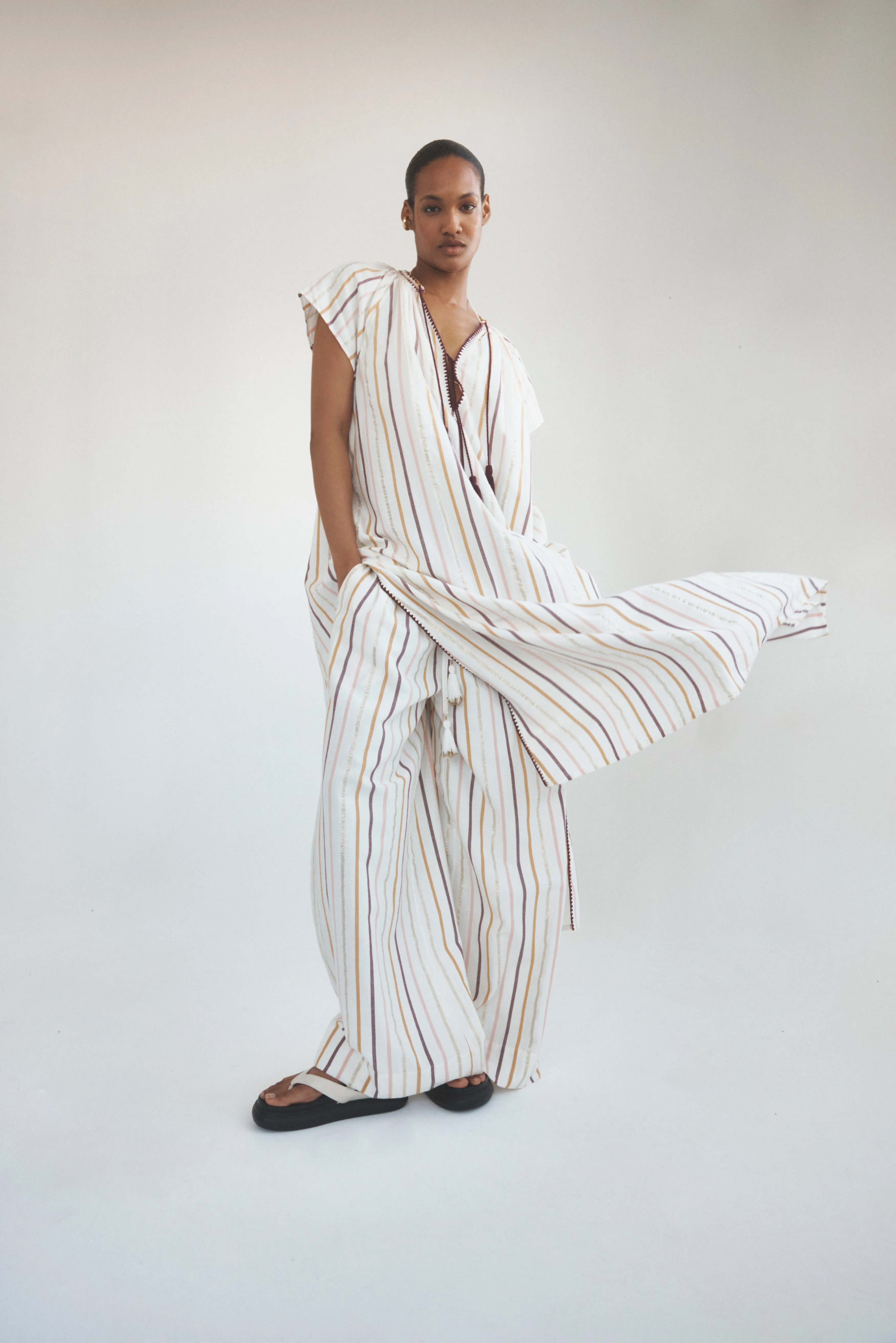 Aphea Casablanca Stripe Caftan