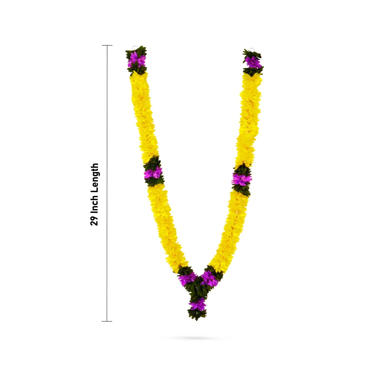 Artificial Garland  - 29 Inches | Cloth Mala/ Satin Garland for Photo Frame/ Assorted Design & Colour