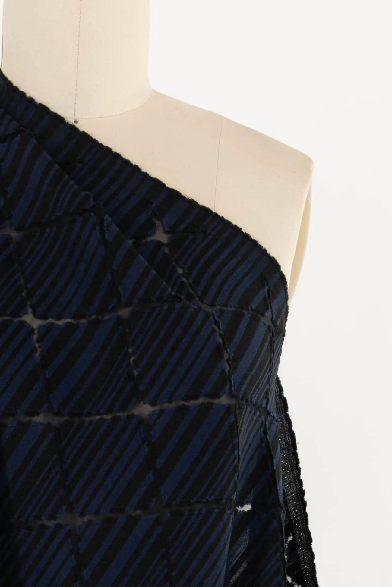 Blue Diamond Jacquard Italian Woven -2 units (1 yard)