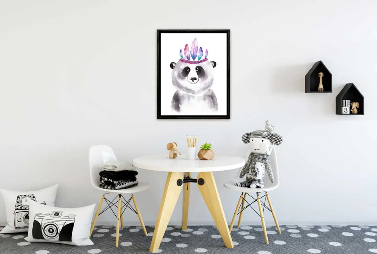 Boho Panda | Canvas Wall Art Print