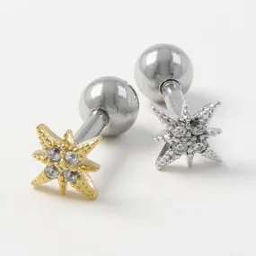 Bright Star Barbell Earrings
