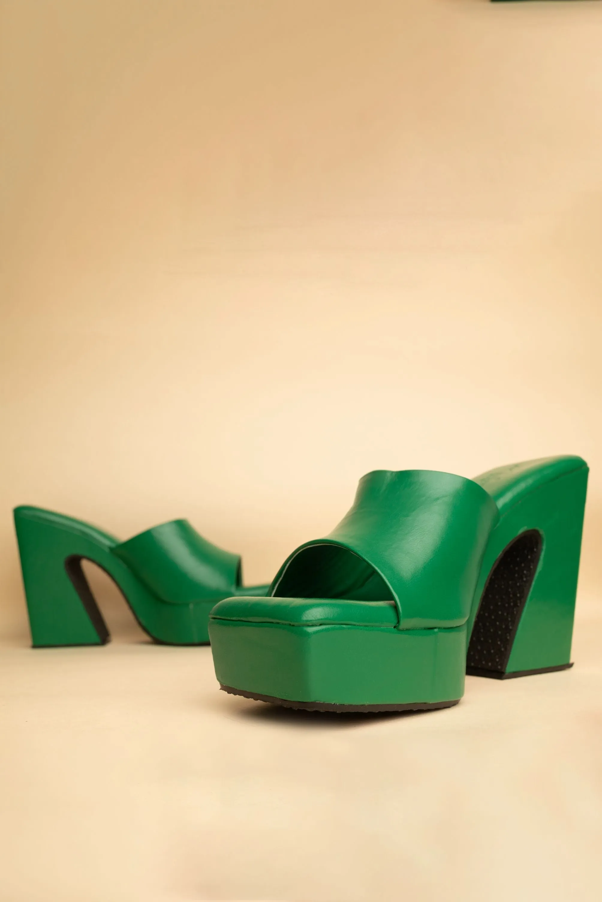 Camellia Green Heels