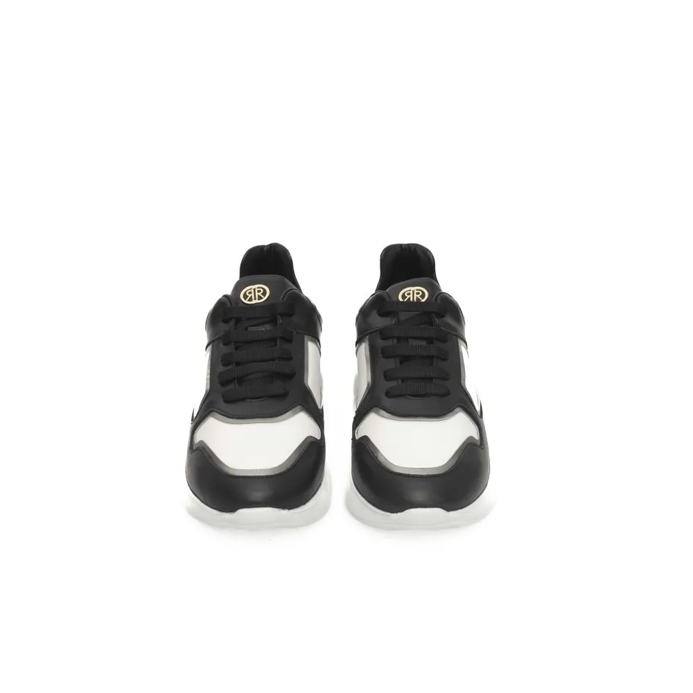 Cerruti 1881 Black Leather Men Women's Sneaker
