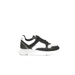 Cerruti 1881 Black Leather Men Women's Sneaker