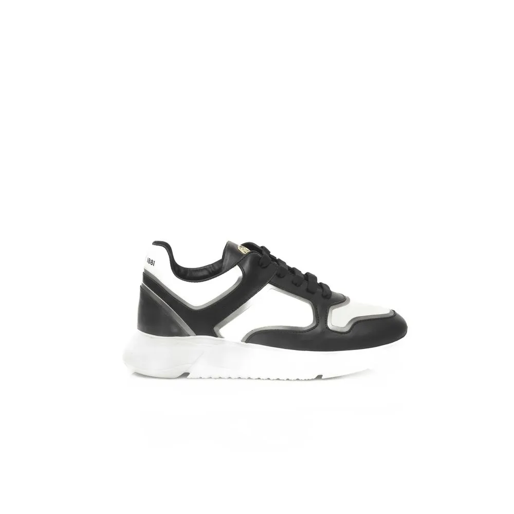 Cerruti 1881 Black Leather Men Women's Sneaker