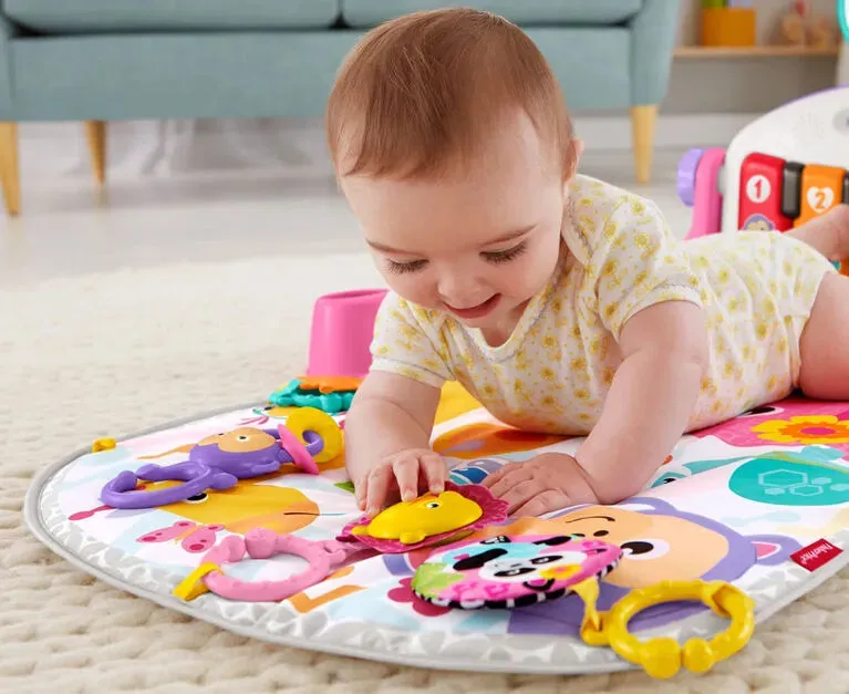 Deluxe Kick & Play Piano Gym Playmat - Pink (See Description)