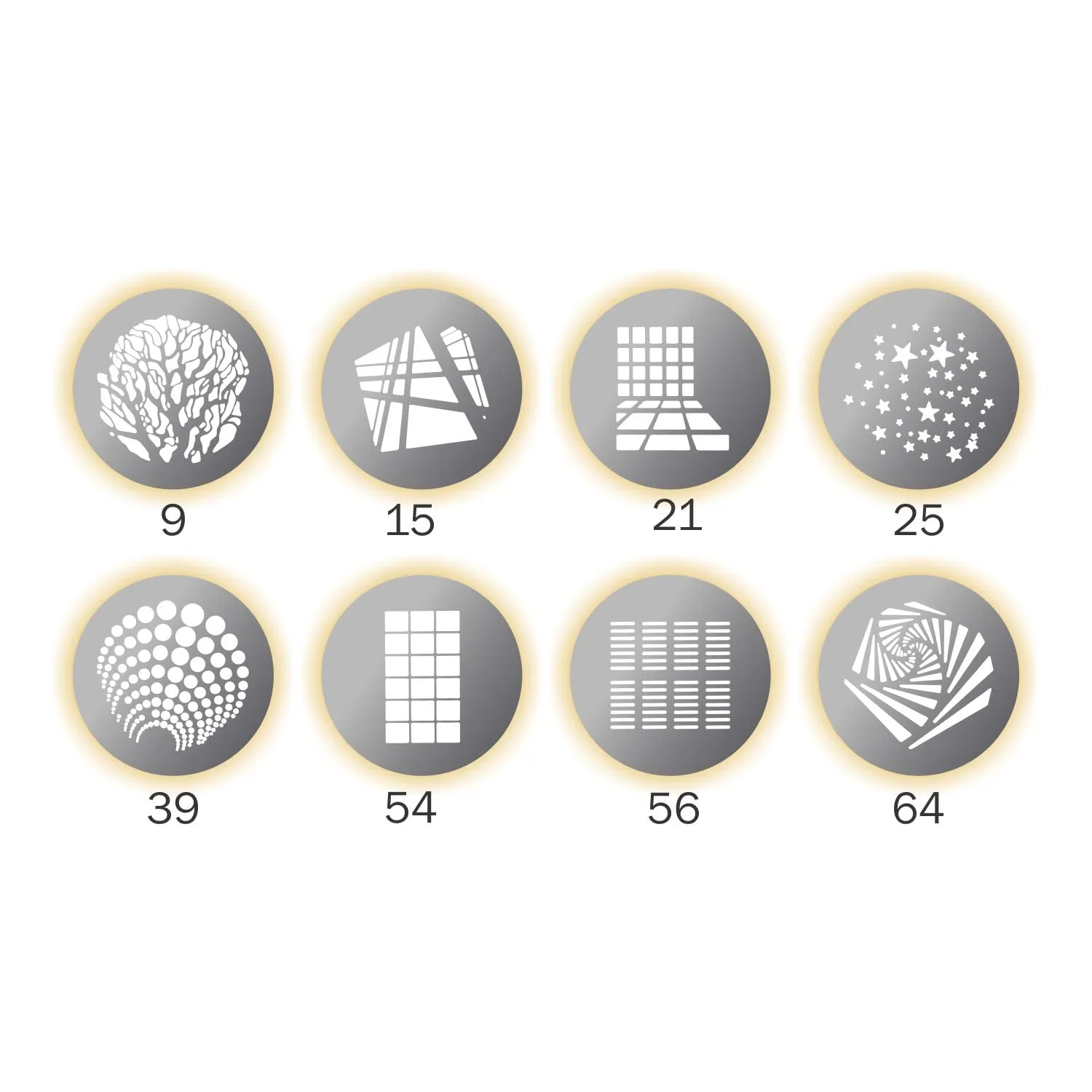 Digitek (DGS 001)Stainless Steel GOBO Pattern Kit with 8 Creative Pattern Effect for Optical Snoot