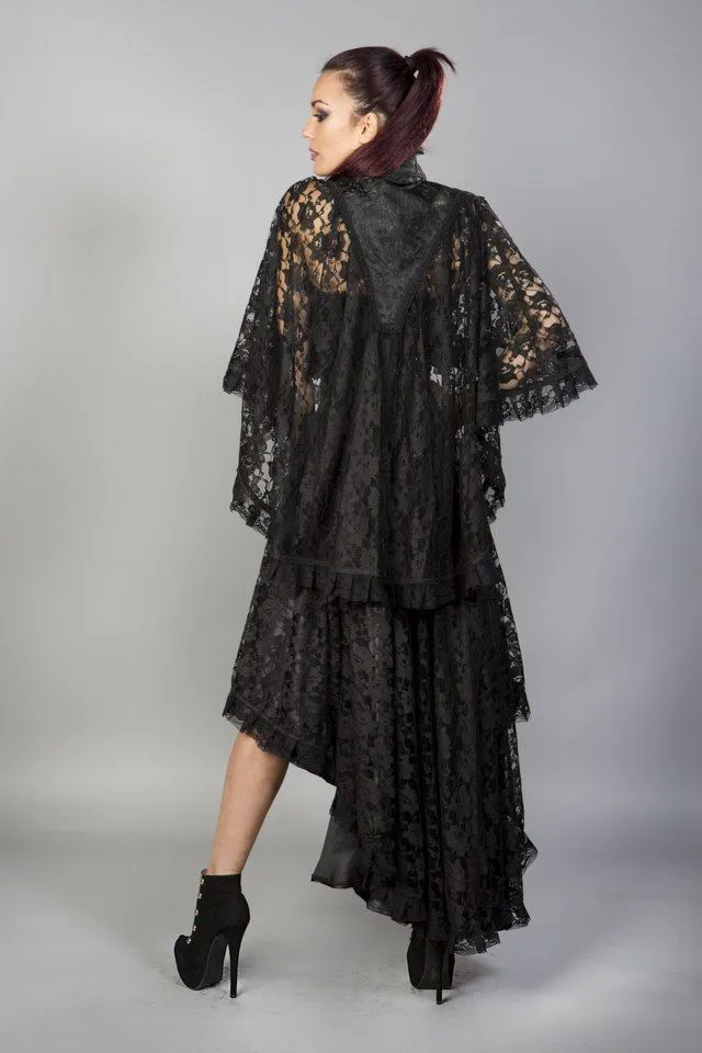 Draconia Black Lace King Brocade Bolero