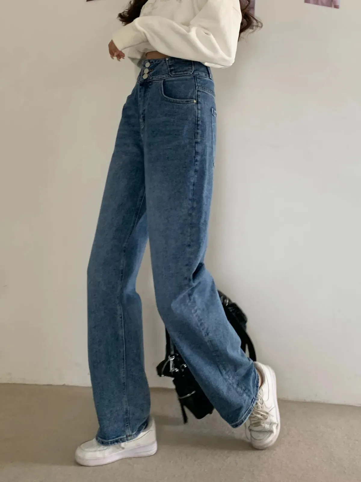 DressBetty - 2024 Streetwear Classic Full-Length Denim Pants for Women