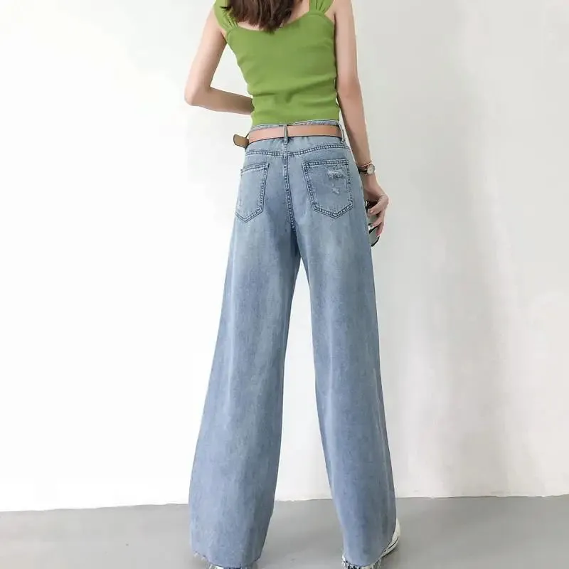 DressBetty - 2024 Undefined Straight Mom Jeans Female Pants Jeans