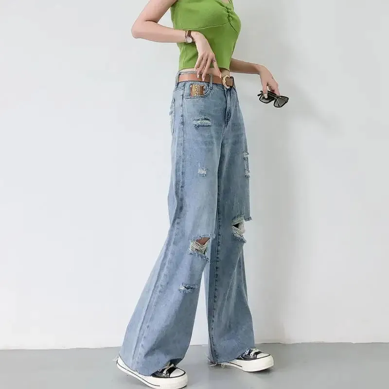 DressBetty - 2024 Undefined Straight Mom Jeans Female Pants Jeans