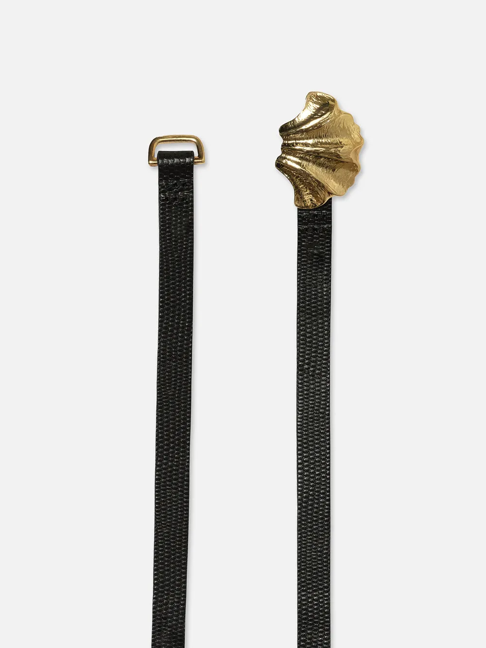 Gingko Leaf Belt -- Black