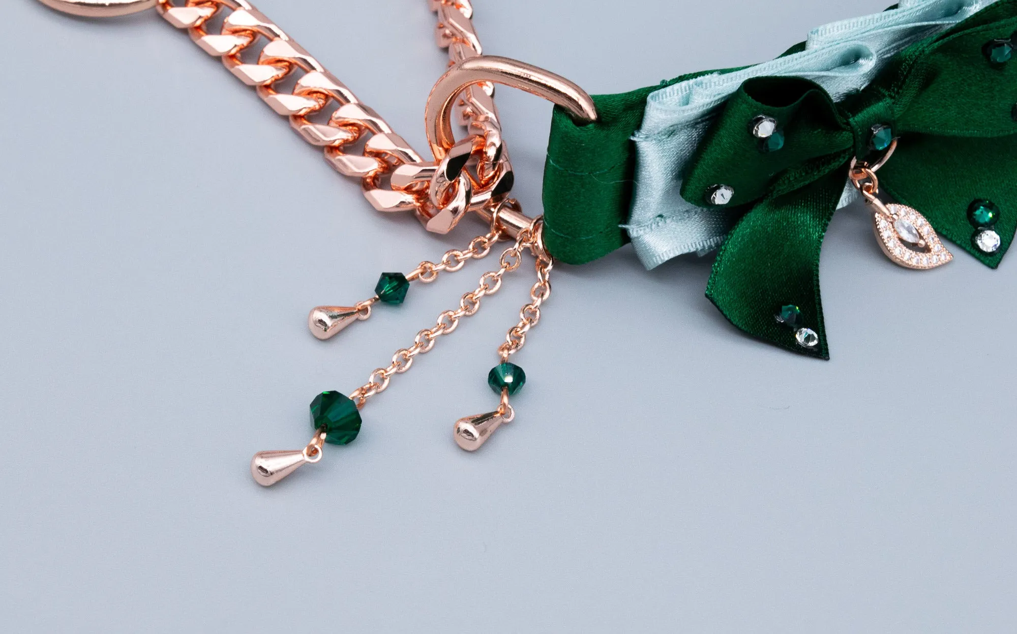 Hunter Green & Seafoam Luxury Martingale Collar
