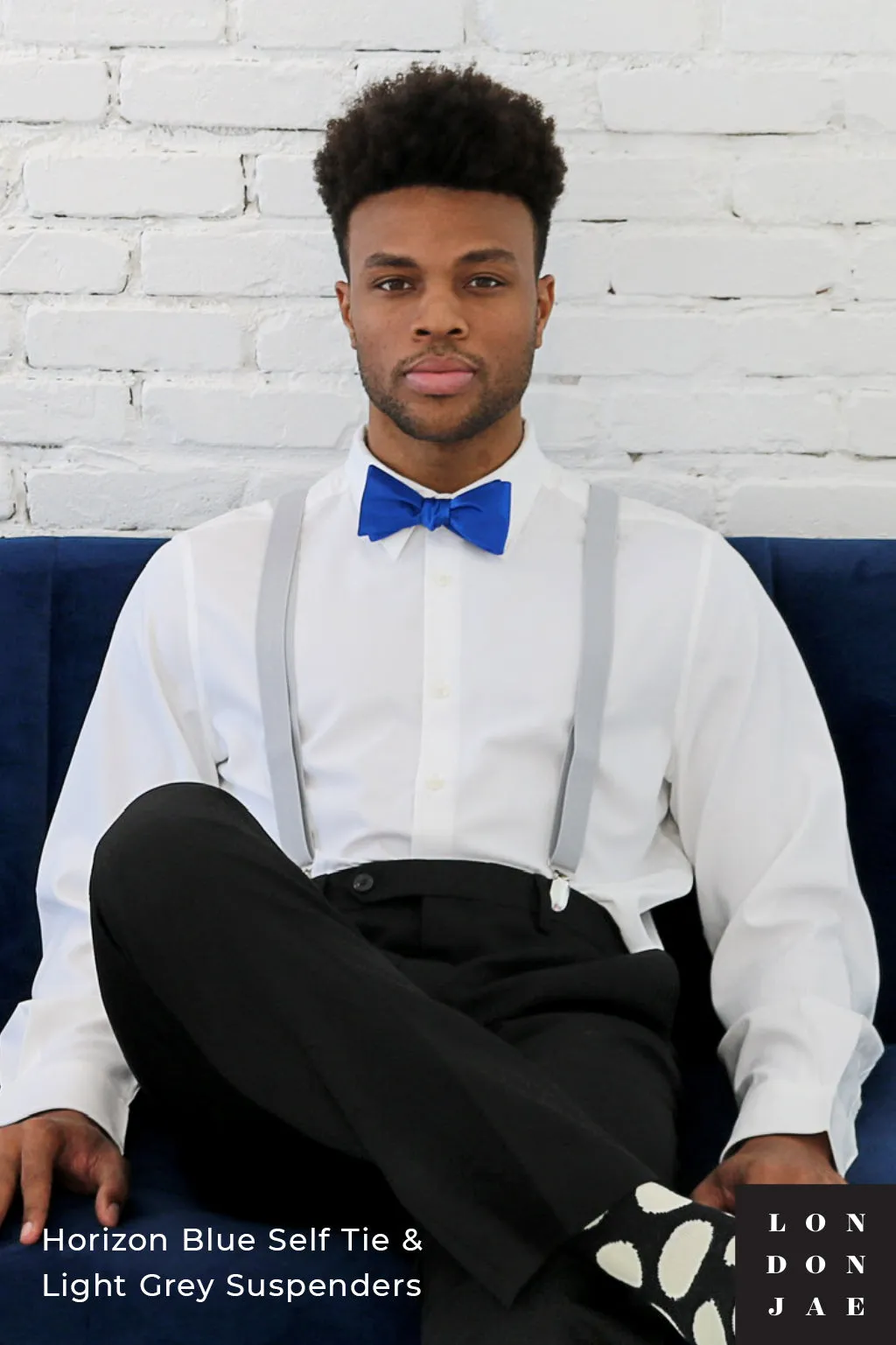 Light Grey Elastic Suspenders