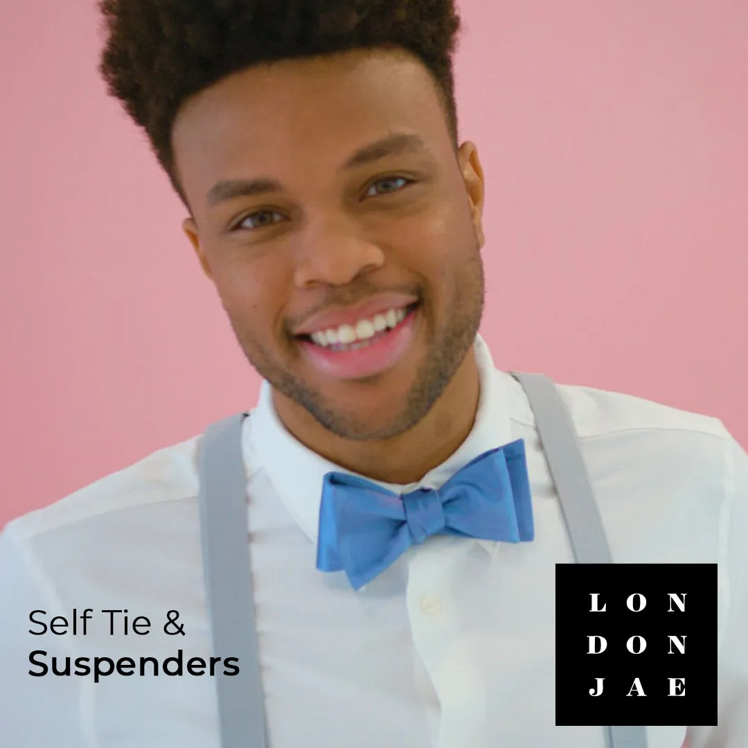 Light Grey Elastic Suspenders