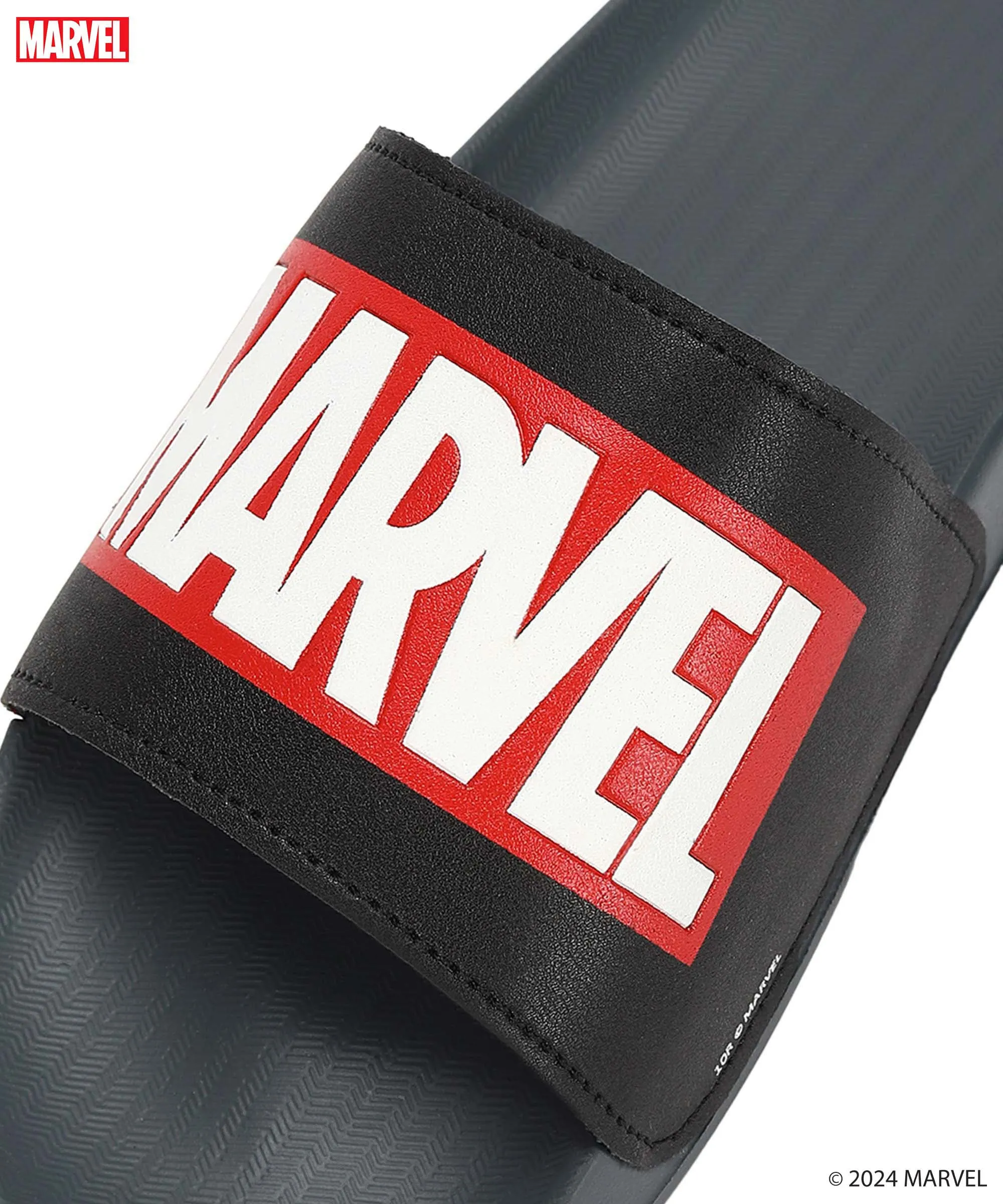 Marvel EVMK10922 Men's Black Sliders | Trendy Sliders with Cushioned & Durable Anti-Skid Construction | Waterproof & Lightweight, Perfect for Everyday Casual Wear