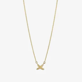 Mini Feather Kisses Pendant Gold