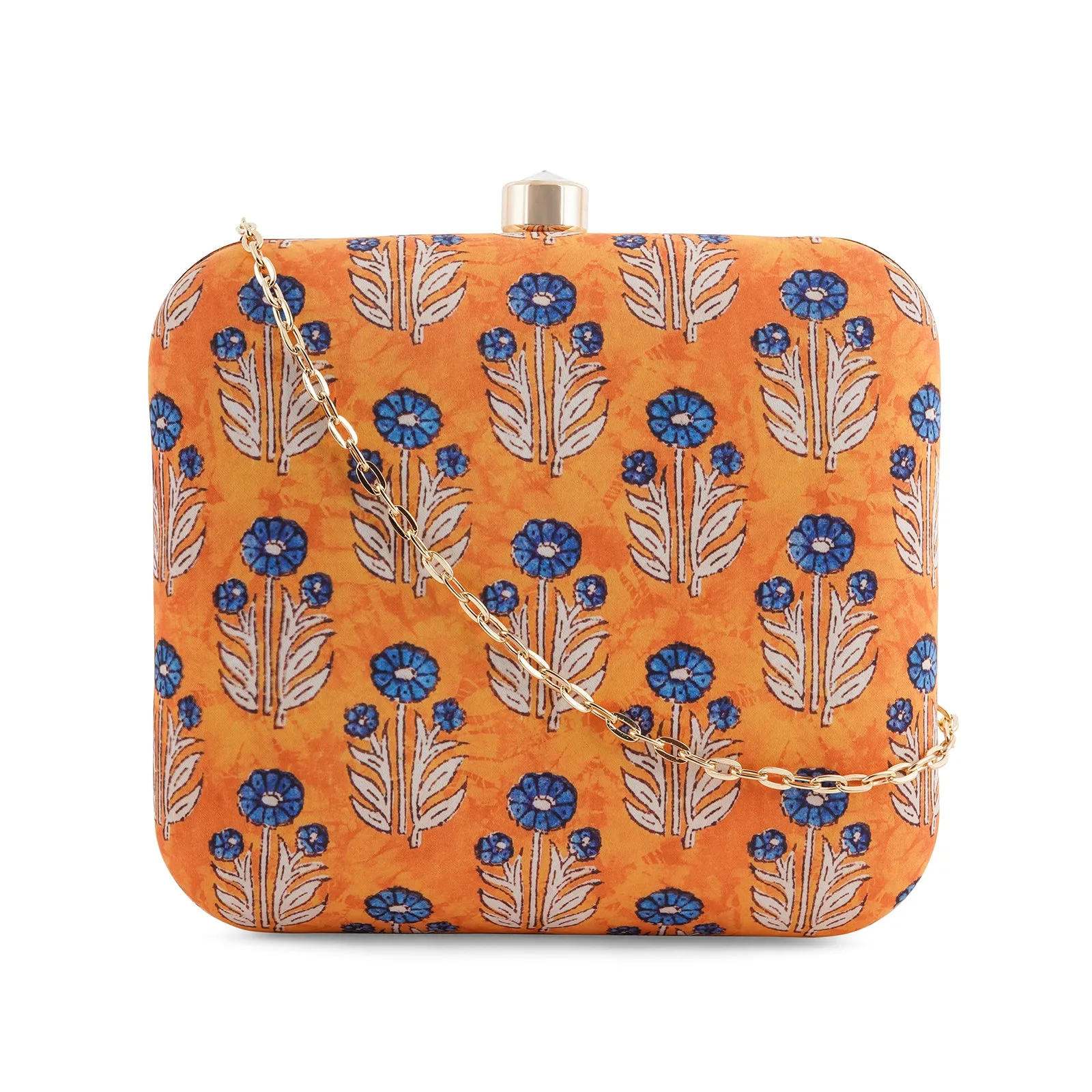 Mustard Madness Printed Clutch