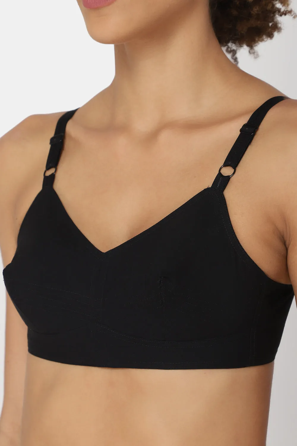 Naidu Hall Full Coverage Non-Wired Non-Padded Everyday Minimiser Saree Bra - Cotton - E_SB