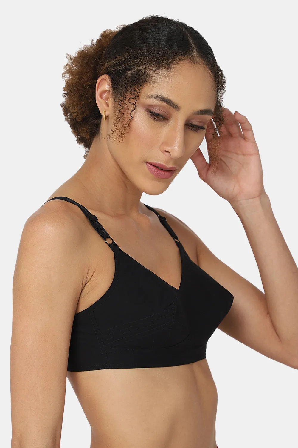 Naidu Hall Full Coverage Non-Wired Non-Padded Everyday Minimiser Saree Bra - Cotton - E_SB