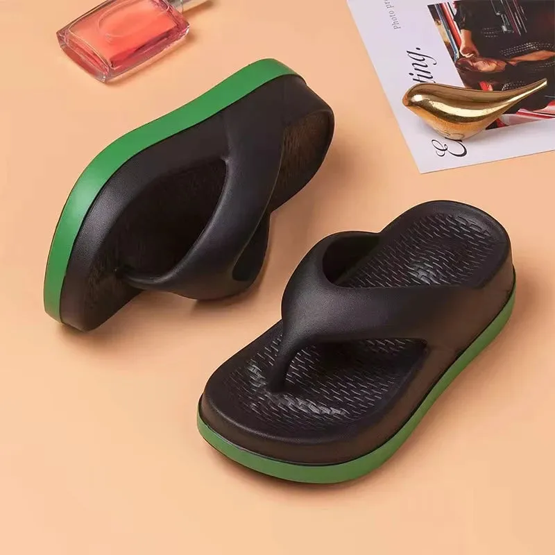 Outlandish EVA Woman flip flops super soft thick soles Summer outdoor shoes Non-slip High-quality Trendy Design Women's sandals