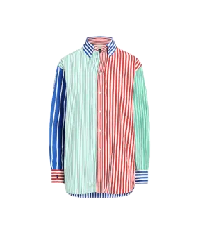 Oversize Striped Cotton Fun Shirt - Multi