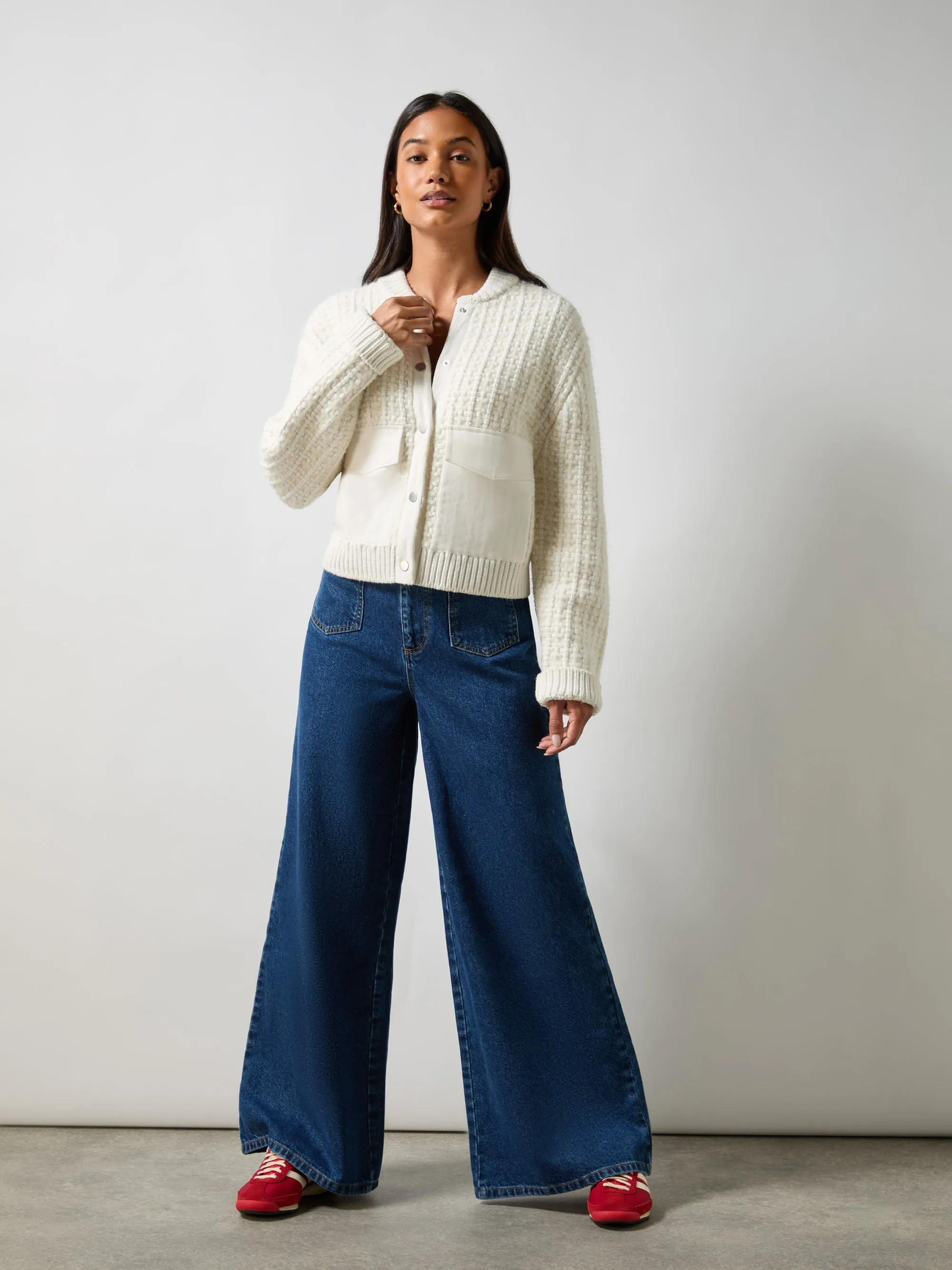 Petite Blue Wide Leg Jean