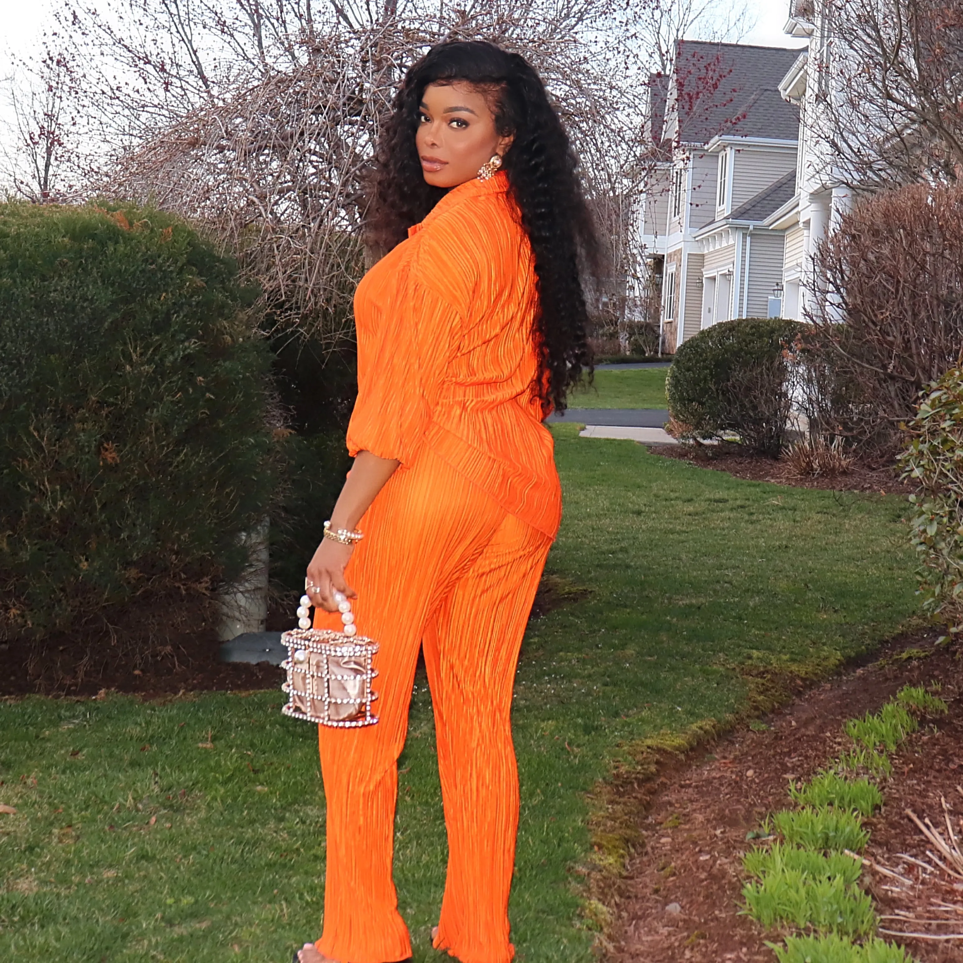 Plisse pants set (see other colors)