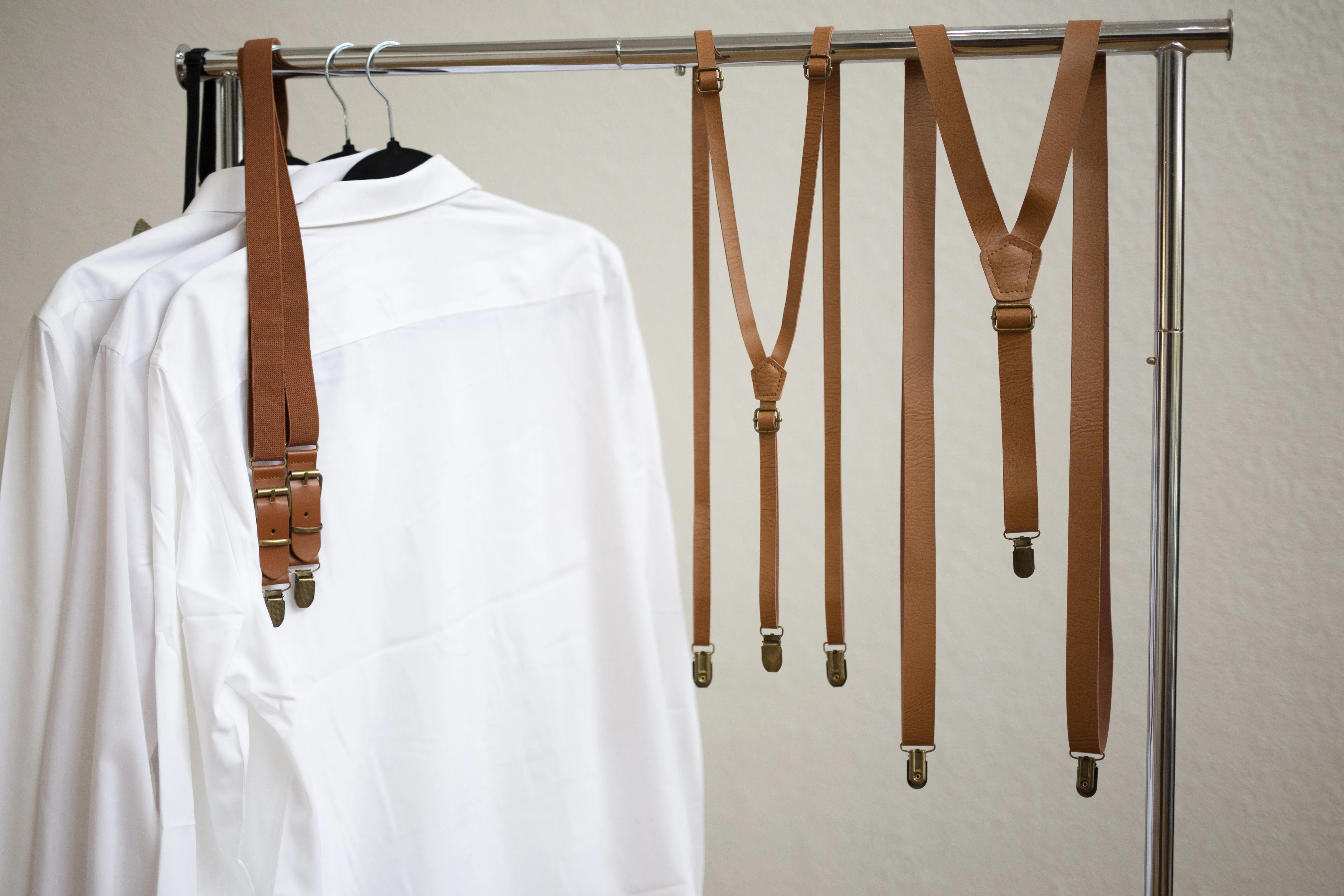 Purple Elastic Suspenders