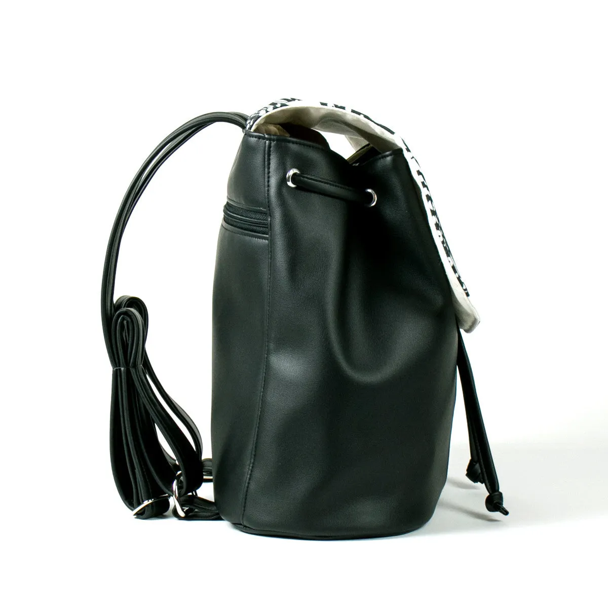 "Kabuki Gravel" Vegan Backpack Purse - Design by Dallas Artist Patricia Rodriguez (Multicolored )