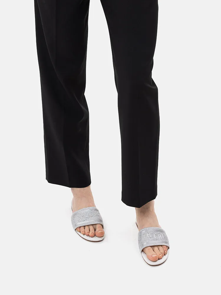 [SALE]Florence Crystal Embroidered Slides