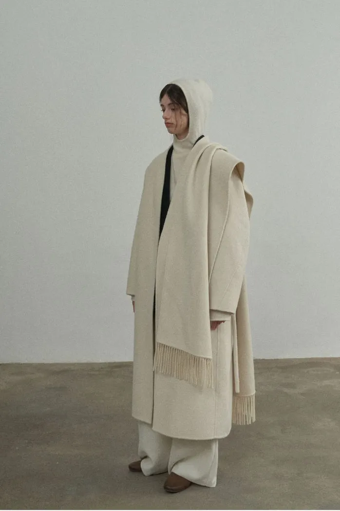 Soft fine wool blended tassels shawl | 5 color