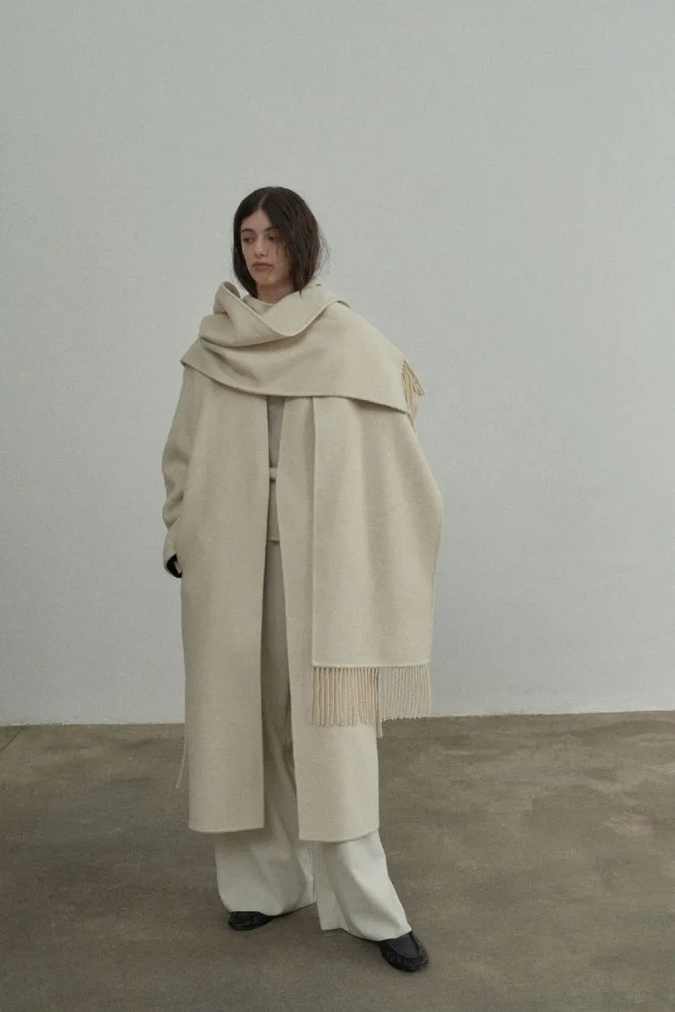 Soft fine wool blended tassels shawl | 5 color