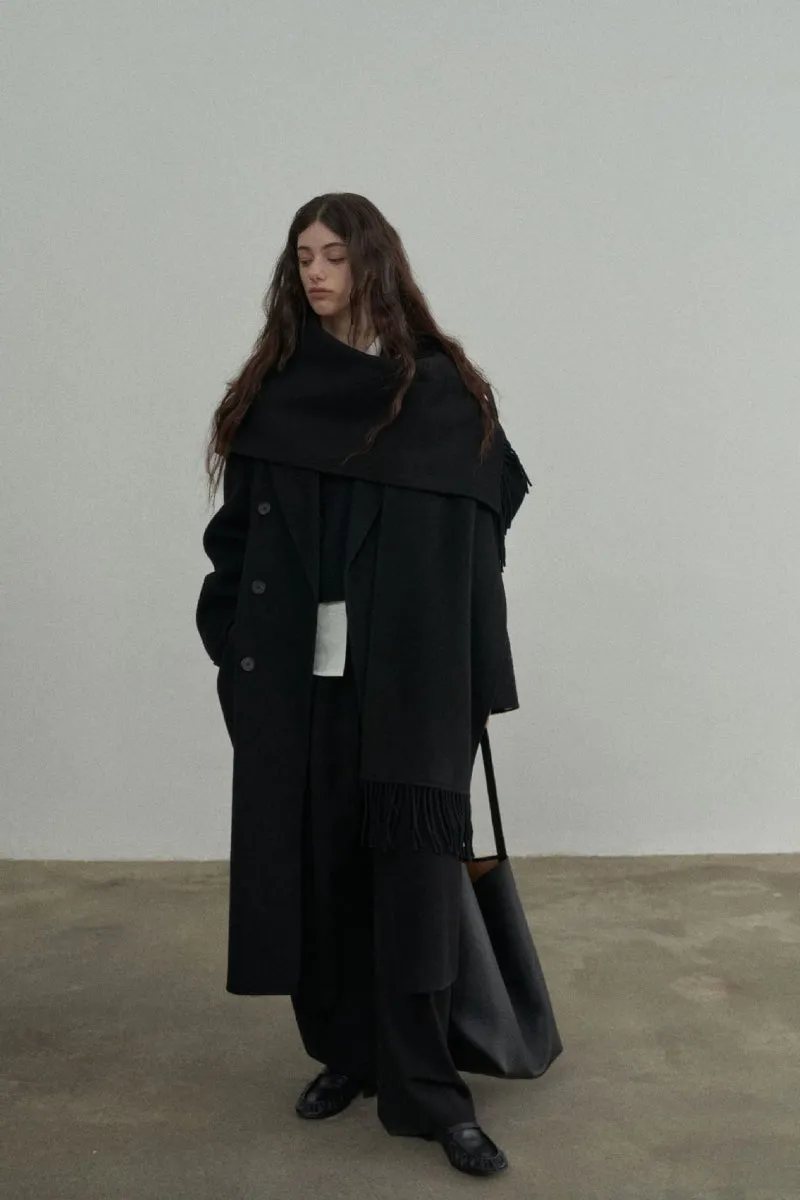 Soft fine wool blended tassels shawl | 5 color