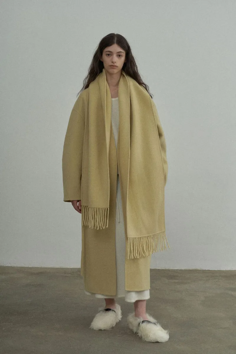 Soft fine wool blended tassels shawl | 5 color
