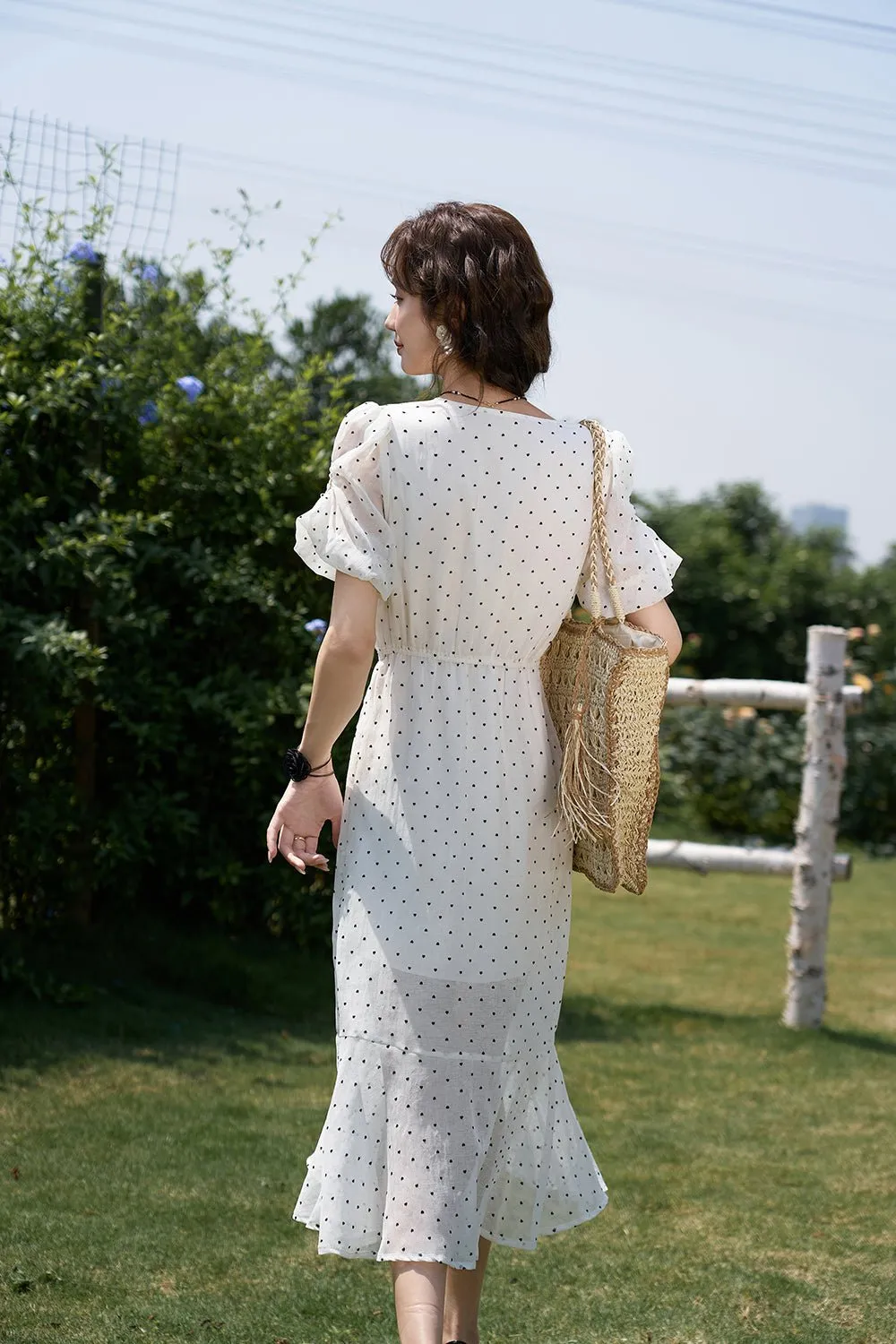 V-neck Floral Dress for Women