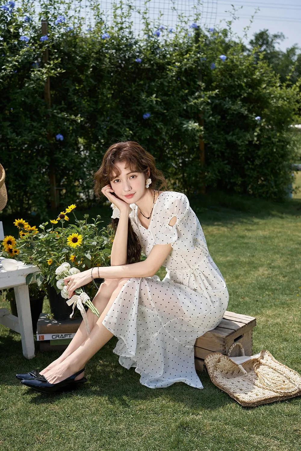 V-neck Floral Dress for Women